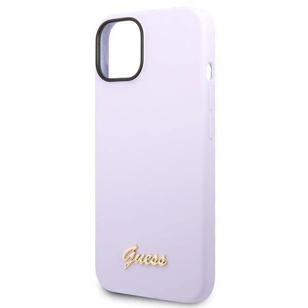 Guess GUHCP14SSLSMU iPhone 14 6.1" purple/purple hard case Silicone Vintage Gold Logo