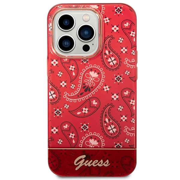 Guess GUHCP14XHGBNHR iPhone 14 Pro Max 6.7" red/red hardcase Bandana Paisley