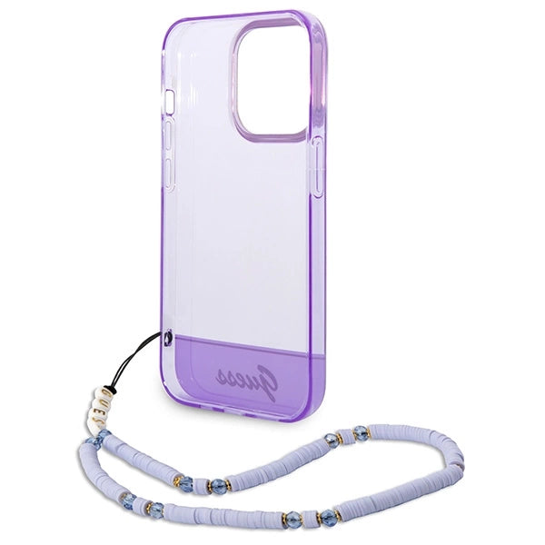Guess GUHCP14XHGCOHU iPhone 14 Pro Max 6.7" purple/purple hardcase Translucent Pearl Strap
