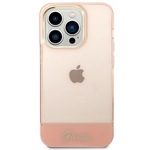 Guess Translucent iPhone 14 Pro Max 6.7" Case - Pink