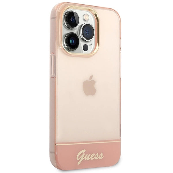 Guess Translucent iPhone 14 Pro Max 6.7" Case - Pink