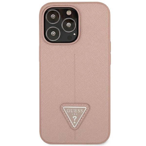 Guess GUHCP14XPSATLP iPhone 14 Pro Max 6,7 "pink / pink hardcase SaffianoTriangle Logo