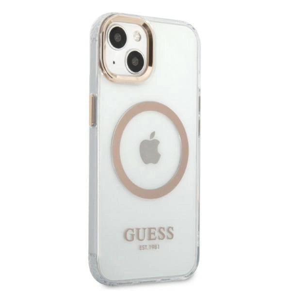 Guess GUHMP13MHTRMD iPhone 13 6.1 "gold / gold hard case Metal Outline Magsafe