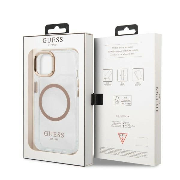 Guess GUHMP13MHTRMD iPhone 13 6.1 "gold / gold hard case Metal Outline Magsafe