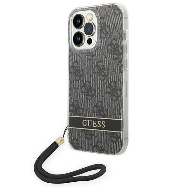 Guess GUOHCP14LH4STK iPhone 14 Pro 6.1 " sort / sort hardcase 4G Print Strap