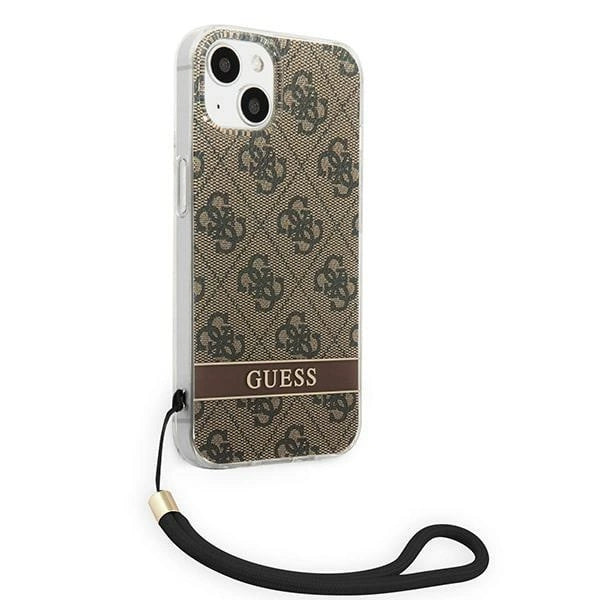Guess GUOHCP14MH4STW iPhone 14 Plus 6.7 "brown / brown hardcase 4G Print Strap