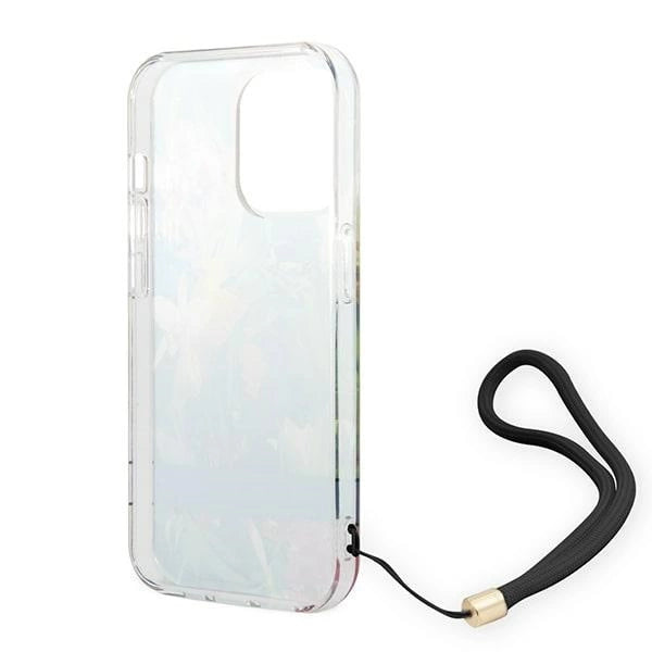 Guess GUOHCP14XHFLSB iPhone 14 Pro Max 6.7 "blue / blue hardcase Flower Strap