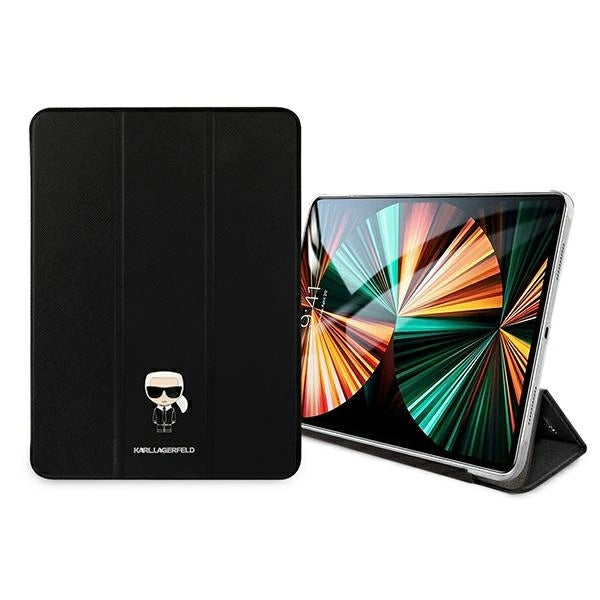 Karl Lagerfeld Saffiano Ikonic Karl Case for iPad 12.9" Pro 2021 - Black