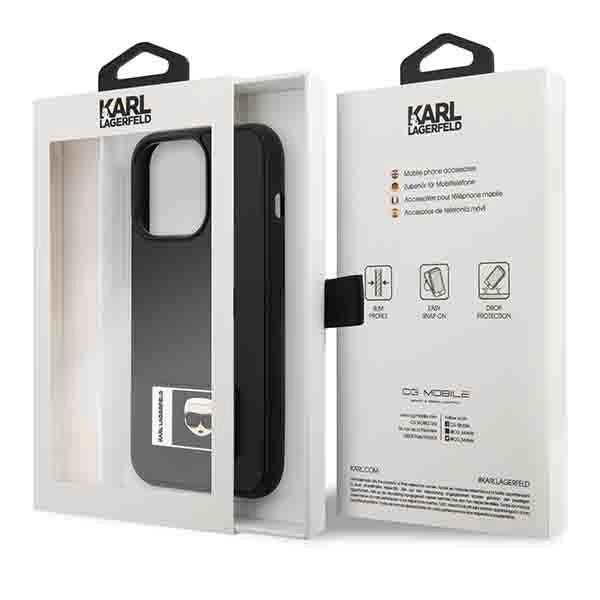 Karl Lagerfeld Ikonik Patch Case for iPhone 13 Pro / iPhone 13 - Black