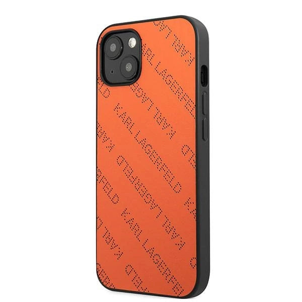 Karl Lagerfeld KLHCP13SPTLO iPhone 13 mini 5,4 "hardcase orange / orange Perforated Allover