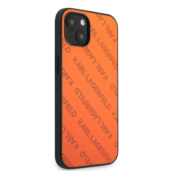 Karl Lagerfeld KLHCP13SPTLO iPhone 13 mini 5,4 "hardcase orange / orange Perforated Allover