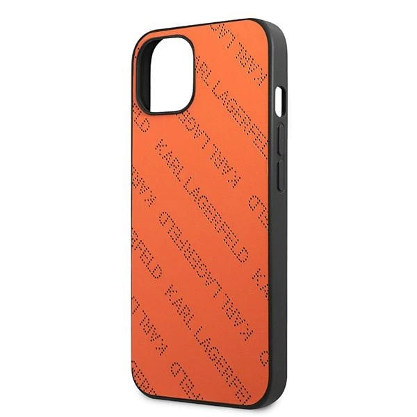 Karl Lagerfeld KLHCP13SPTLO iPhone 13 mini 5,4 "hardcase orange / orange Perforated Allover