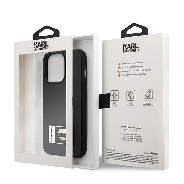 Karl Lagerfeld Ikonik Patch Case for iPhone 13 Pro Max - Black
