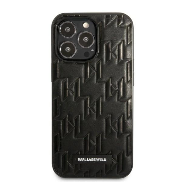 Karl Lagerfeld Monogram Plaque Case for iPhone 13 Pro Max - Black
