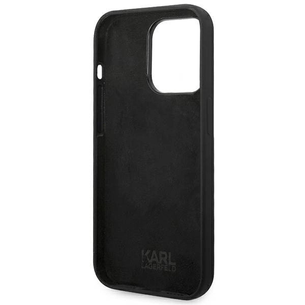Karl Lagerfeld KLHCP14LSLCTBK iPhone 14 Pro 6.1 "hardcase black / black Silicone Choupette Body