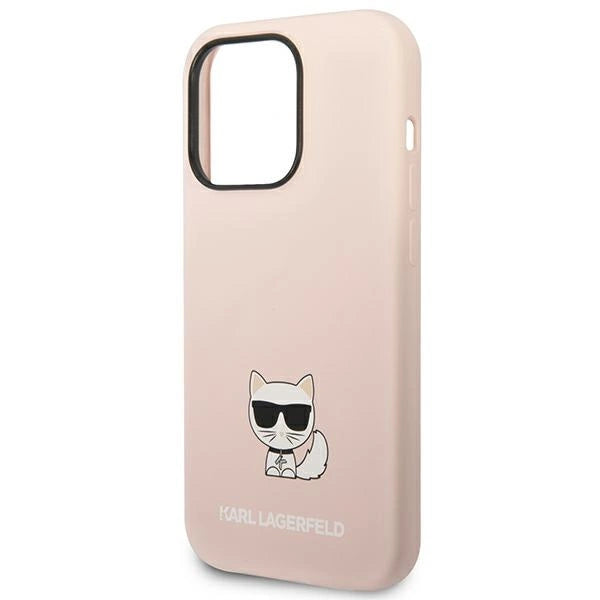 Karl Lagerfeld KLHCP14LSLCTPI iPhone 14 Pro 6.1 "hardcase light pink / light pink Silicone Choupette Body