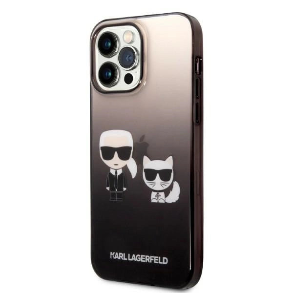 Karl Lagerfeld KLHCP14LTGKCK iPhone 14 Pro 6.1 "hardcase black / black Gradient Ikonik Karl & Choupette
