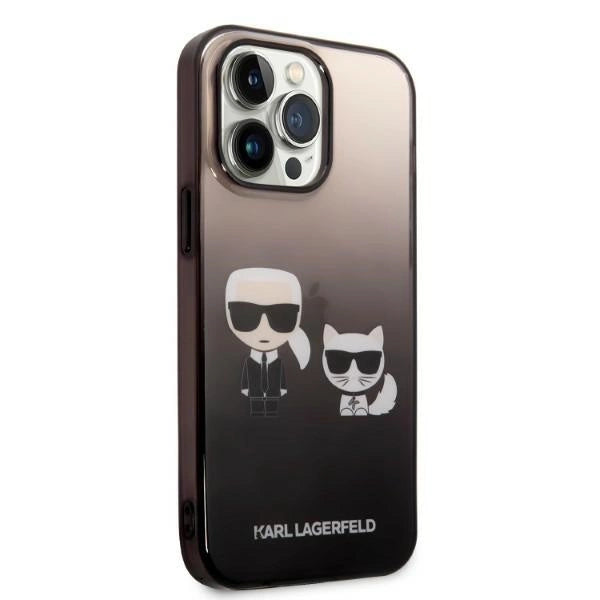 Karl Lagerfeld KLHCP14LTGKCK iPhone 14 Pro 6.1 "hardcase black / black Gradient Ikonik Karl & Choupette