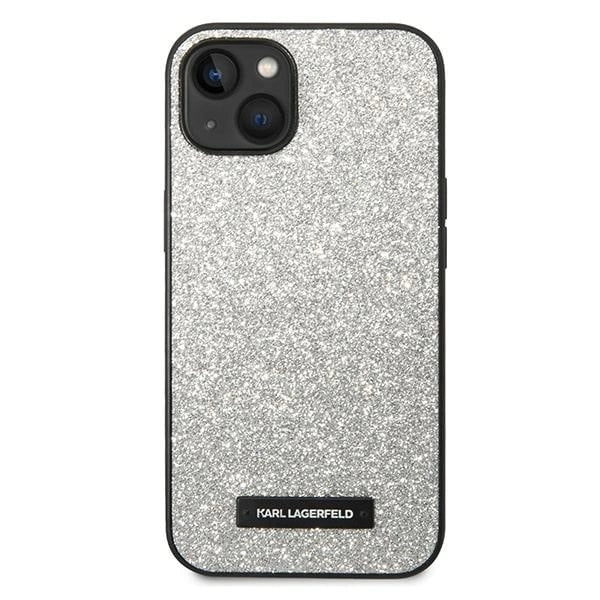 Karl Lagerfeld KLHCP14MG2ELS iPhone 14 Plus 6.7 "hardcase silver / silver Glitter Plaque Logo