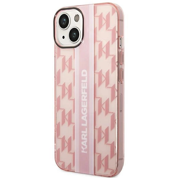 Karl Lagerfeld KLHCP14MHKLSPCP iPhone 14 Plus 6.7 "hardcase pink / pink Mono Vertical Stripe