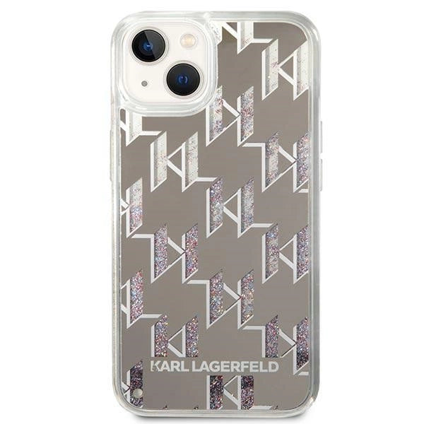 Karl Lagerfeld KLHCP14MLMNMS iPhone 14 Plus 6.7 "hardcase silver / silver Liquid Glitter Monogram