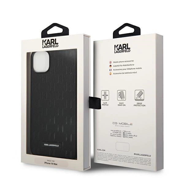 Karl Lagerfeld KLHCP14MSAKLHPK iPhone 14 Plus 6.7 "hardcase black / black Saffiano Mono Metal Logo
