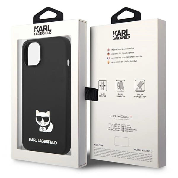 Karl Lagerfeld KLHCP14MSLCTBK iPhone 14 Plus 6.7 "hardcase black / black Silicone Choupette Body