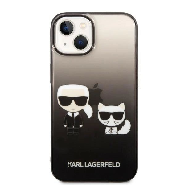 Karl Lagerfeld KLHCP14MTGKCK iPhone 14 Plus 6,7 "hardcase black / black Gradient Ikonik Karl & Choupette