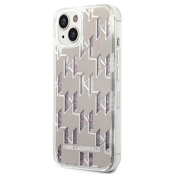 Karl Lagerfeld KLHCP14SLMNMS iPhone 14 6.1 "hardcase silver / silver Liquid Glitter Monogram