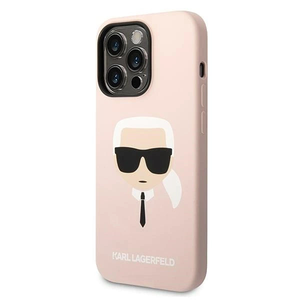 Karl Lagerfeld KLHMP14LSLKHLP iPhone 14 Pro 6.1 "hardcase light pink / light pink Silicone Karl`s Head Magsafe