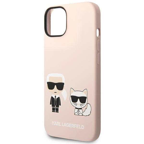 Karl Lagerfeld KLHMP14MSSKCI iPhone 14 Plus 6.7 "hardcase light pink / light pink Silicone Karl & Choupette Magsafe