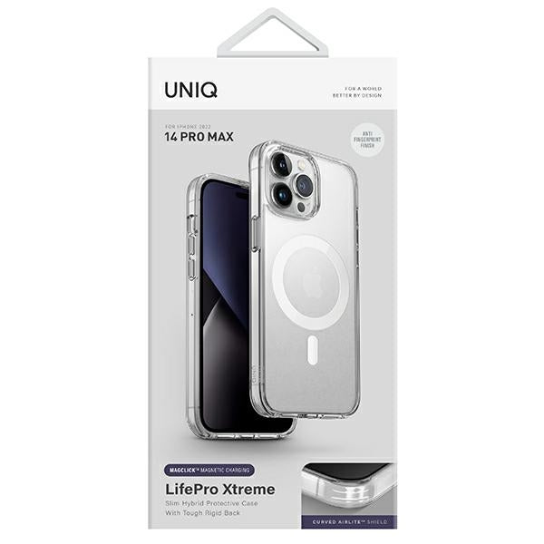 Uniq LifePro Xtreme Magclick Charging case for iPhone 14 Pro Max - transparent