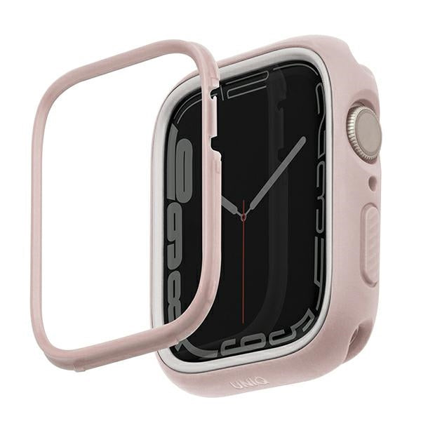 Uniq Moduo case til Apple Watch 4/5/6/7/8/SE/SE2 44/45mm - lyserød og hvid