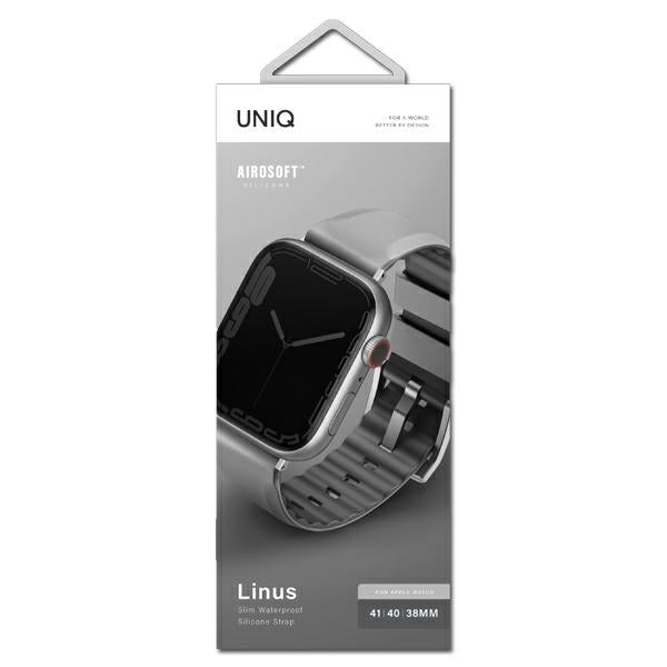 Uniq Linus rem til Apple Watch 1/2/3/4/5/6/7/8/SE/SE2 38/40/41 mm - grå