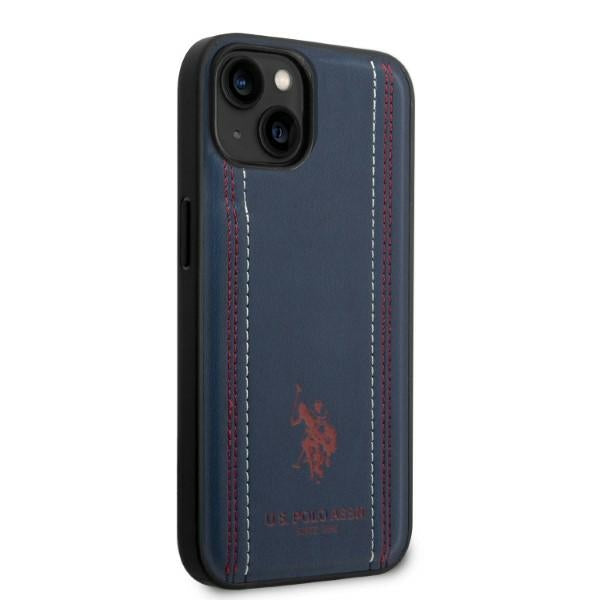 US Polo USHCP14SPFAV iPhone 14 6.1" navy blue/navy blue Leather Stitch