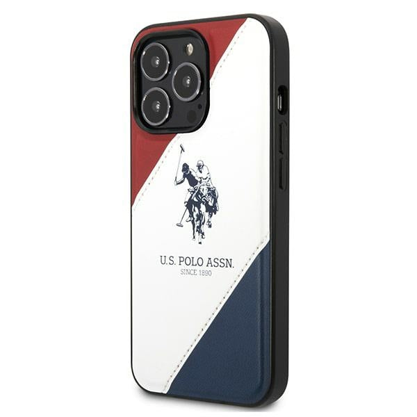 US Polo USHCP14XPSO3 iPhone 14 Pro Max 6.7" white/white Tricolor Embossed