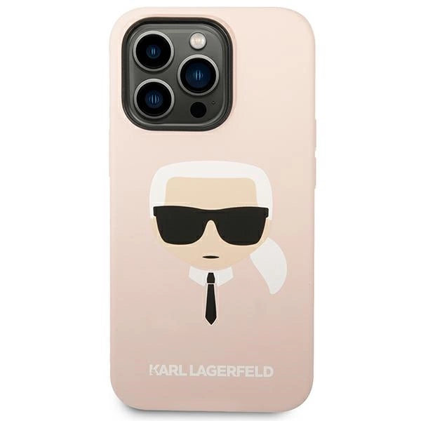 Karl Lagerfeld KLHCP14XSLKHLP iPhone 14 Pro Max 6.7 "hardcase pink / pink Silicone Karl`s Head