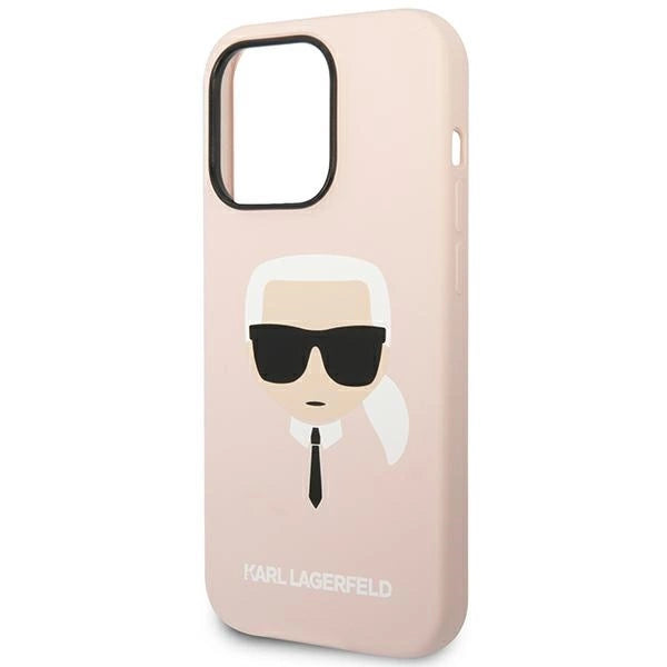 Karl Lagerfeld KLHCP14XSLKHLP iPhone 14 Pro Max 6.7 "hardcase pink / pink Silicone Karl`s Head