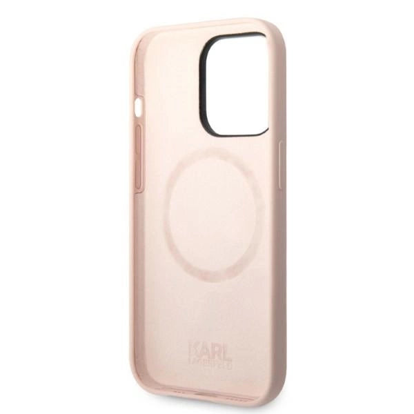 Karl Lagerfeld KLHMP14LSSKCI iPhone 14 Pro 6.1 "hardcase light pink / light pink Silicone Karl & Choupette Magsafe