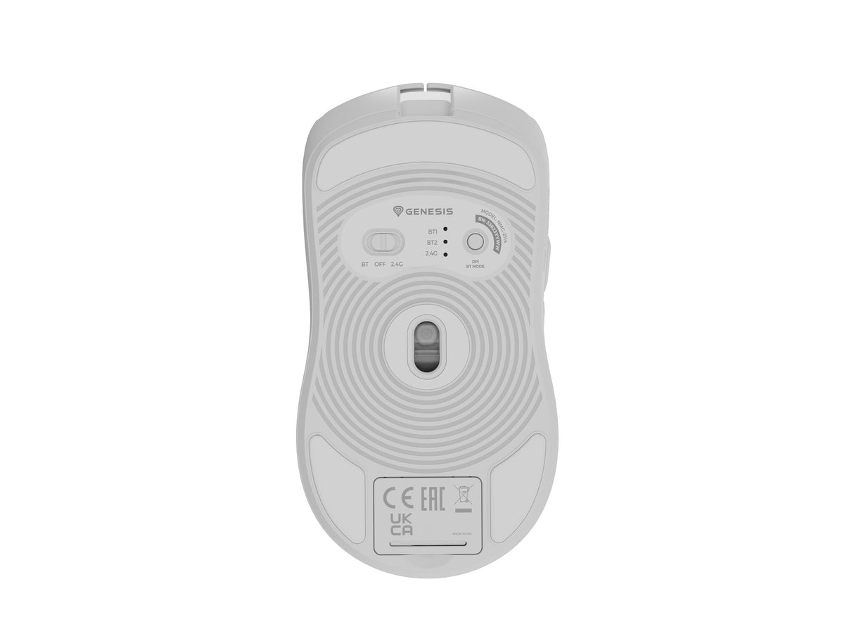 GENESIS Zircon 500 mus Spil Højre hånd RF Wireless + Bluetooth + USB Type-C Optisk 10000 dpi