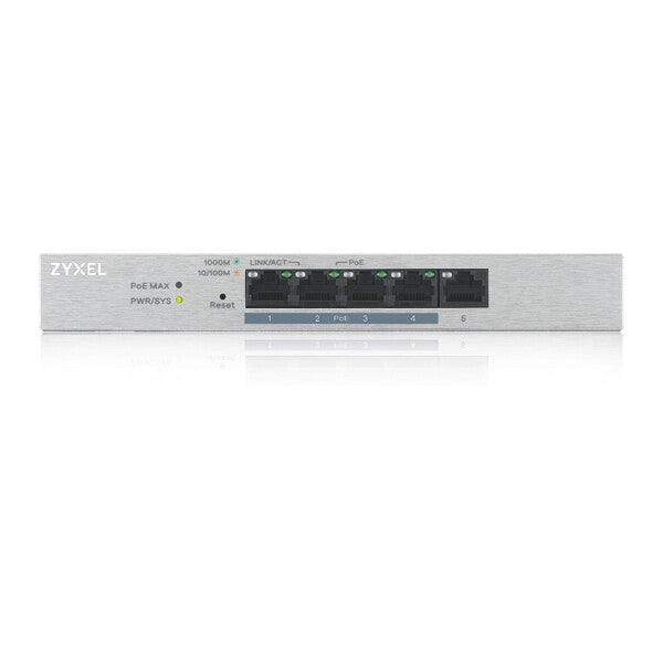 Zyxel GS1200-5HP v2 Administreret Gigabit Ethernet (10/100/1000) Strøm over Ethernet (PoE) Grå