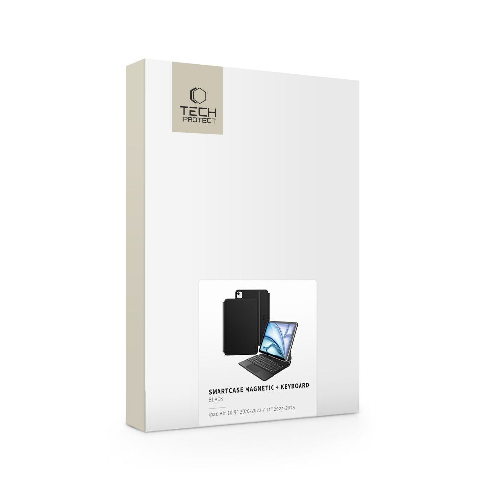 Tech Protect Smartcase Magnetisk + Tastatur Til Ipad Air 10,9” 4/5/2020 2022/11” 6/7/8/2024 2026 Sort
