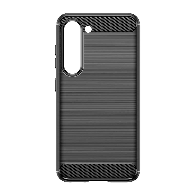 Carbon Case til Samsung Galaxy S23+ fleksibelt silikone carbon cover sort