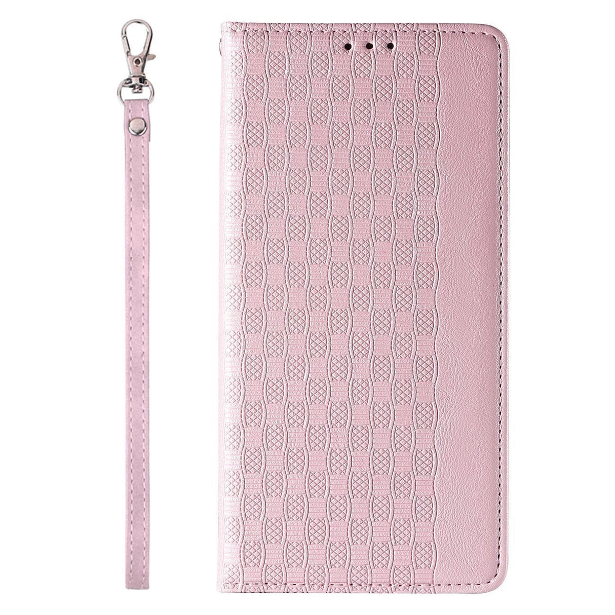 Magnet Strap Case til Samsung Galaxy S23+ Flip Wallet Mini Lanyard Stand Pink