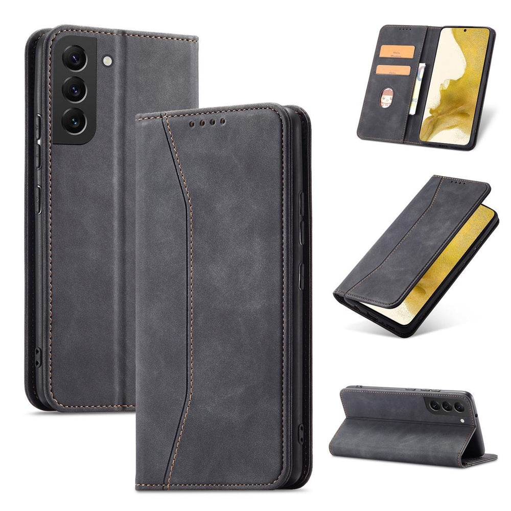 Magnet Fancy Case til Samsung Galaxy S23+ flip cover wallet stand sort
