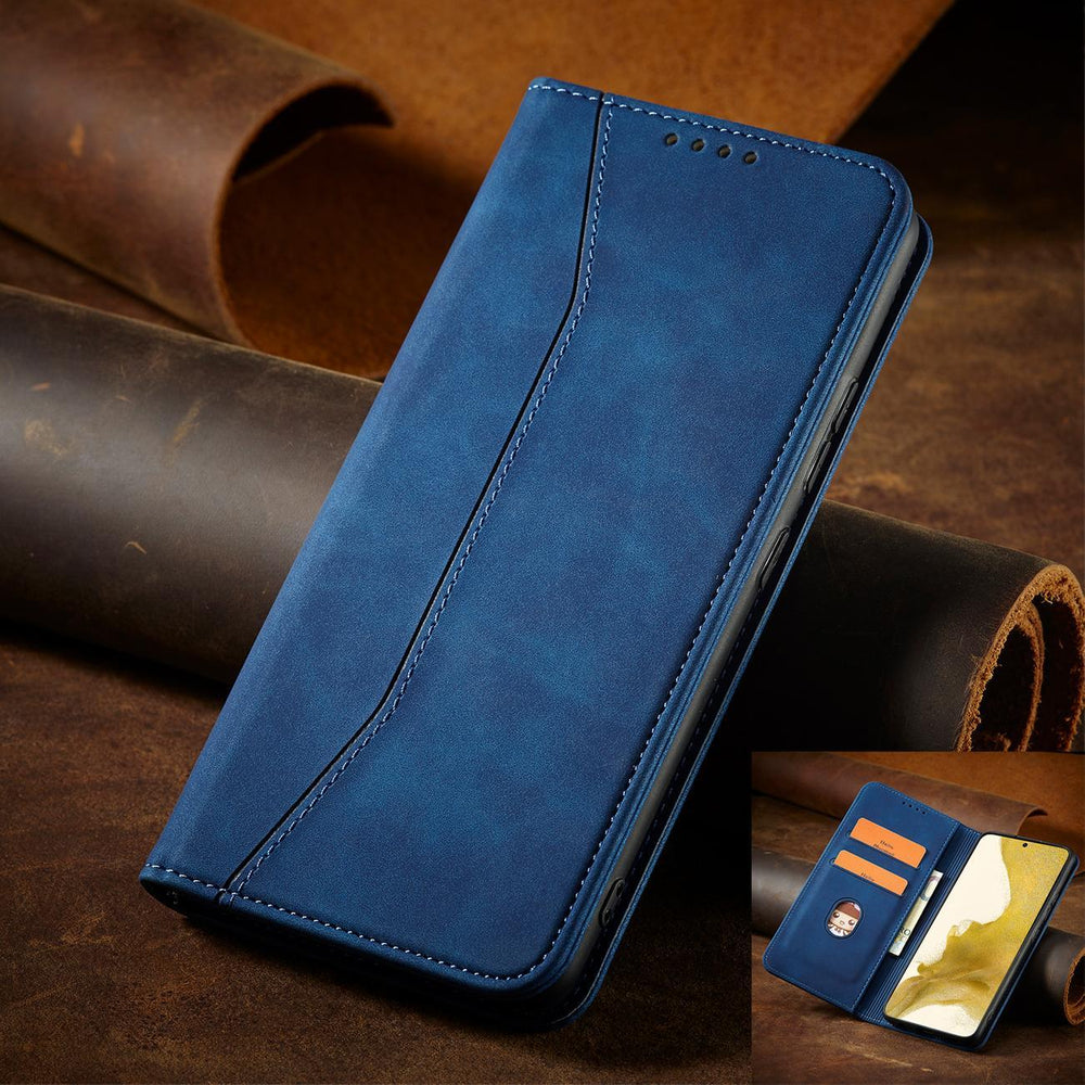 Magnet Fancy Case til Samsung Galaxy S23+ flip cover tegnebog stativ blå