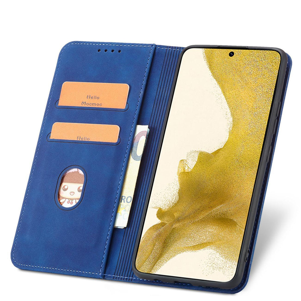Magnet Fancy Case til Samsung Galaxy S23+ flip cover tegnebog stativ blå