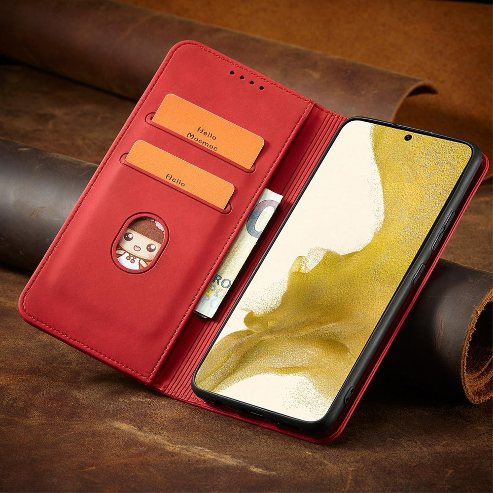 Magnet Fancy Case til Samsung Galaxy S23+ flip cover tegnebog stativ rød