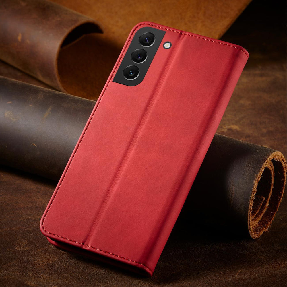 Magnet Fancy Case til Samsung Galaxy S23+ flip cover tegnebog stativ rød