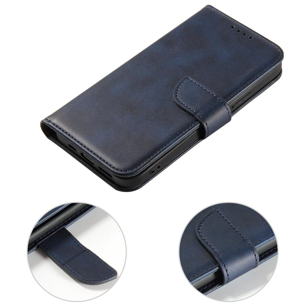 Magnet Case Case for Samsung Galaxy S23+ flip cover tegnebog stativ blå